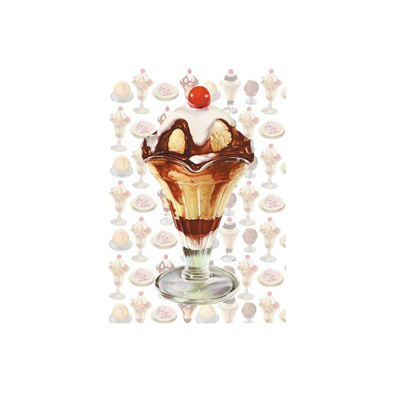 « hot fudge gâteau », affiche rétro