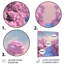 «Blue Stairs Pink Rose Celestial Pathway» - roses, art mural-104687504-104687507