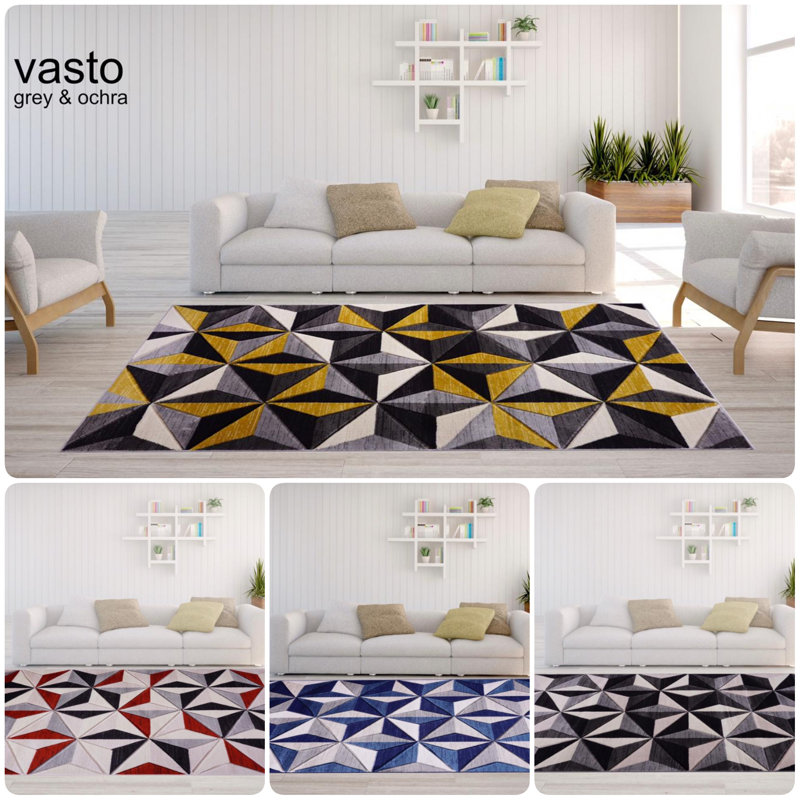 Jackson Geometric Area Rug, Rectangle 60 x 110cm