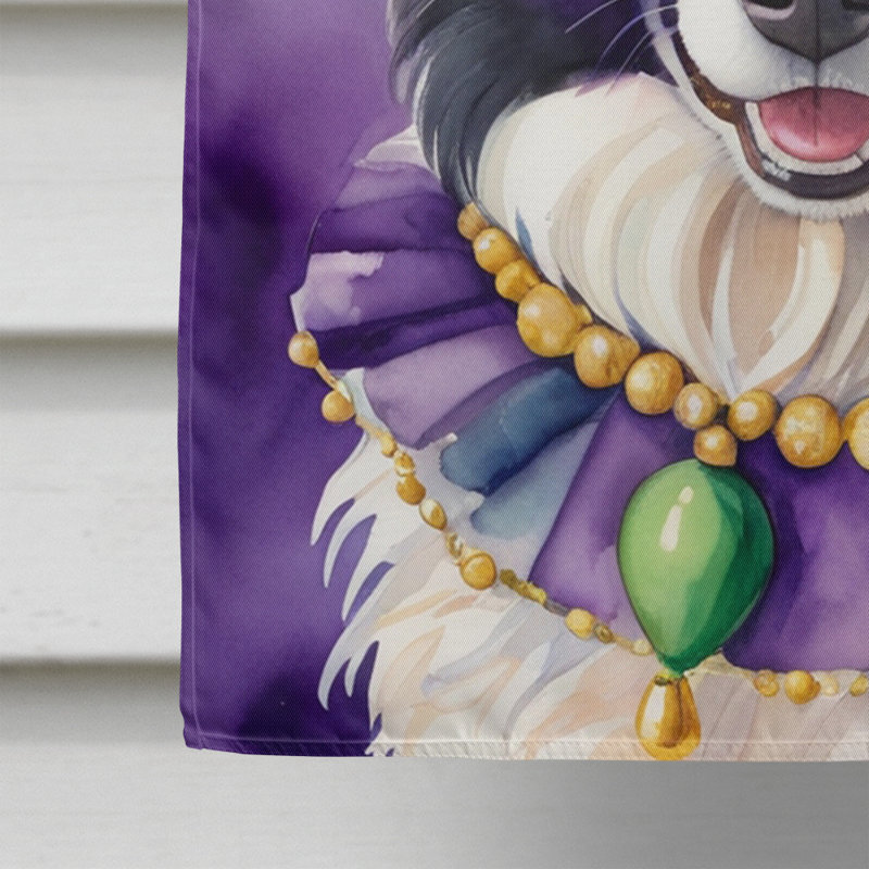 Double Sided 28'' H x 40'' W Polyester Mardi Gras House Flag