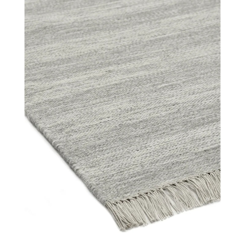 Striped Area Rug in Silver, Rectangle 5' x 8'