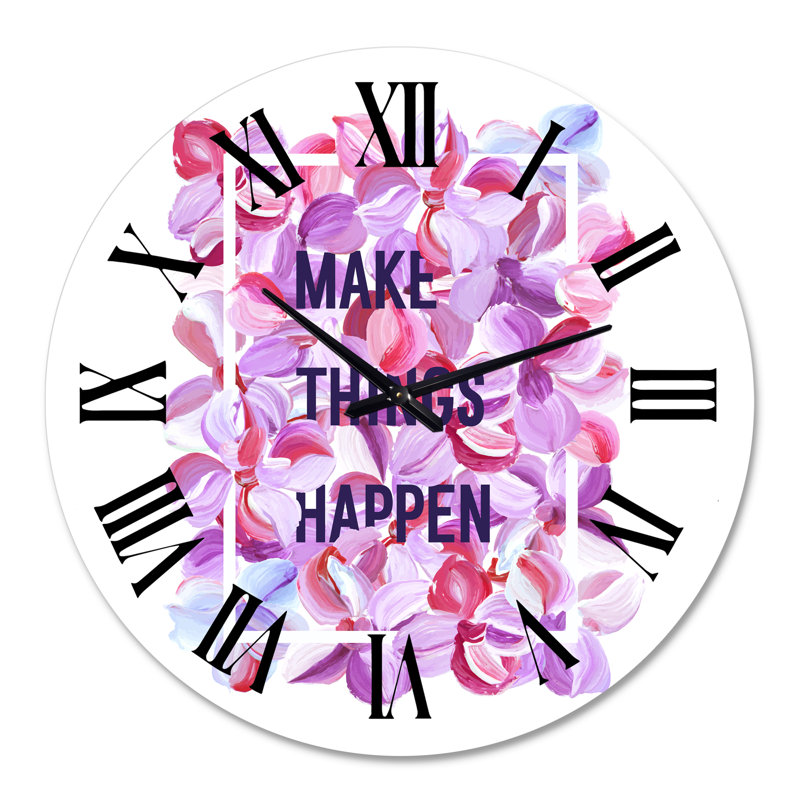 Make Make Happen - Horloge murale traditionnelle, Grand