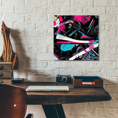  'Neon Night Gear' by Rich Monet Acrylic Glass Wall Art
