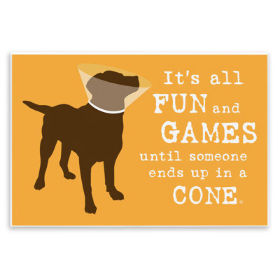 "Fun & Games", art mural sur cône par Dog Is Good