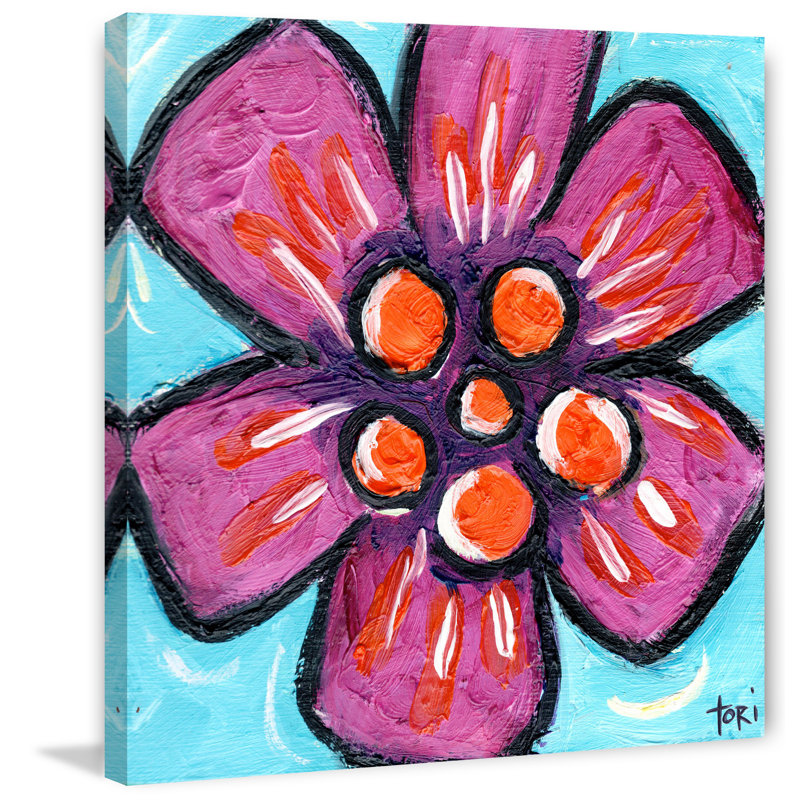 « hawaii fleur » par tori campisi, reproduction d’art sur toile tendue, H 24 po x l 24 po x P 1,5 po