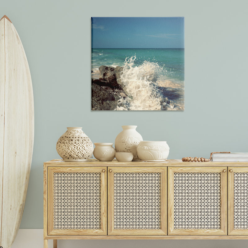 "Splashing Beach Spray", art mural par Susan Bryant, H 36 po x l 36 po