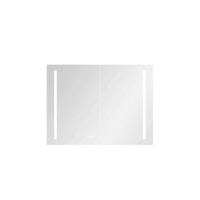 40In. W X 30 In. H LED Large Rectangular Aluminum Alloy Surface Mount Medicine Cabinet With Mirror