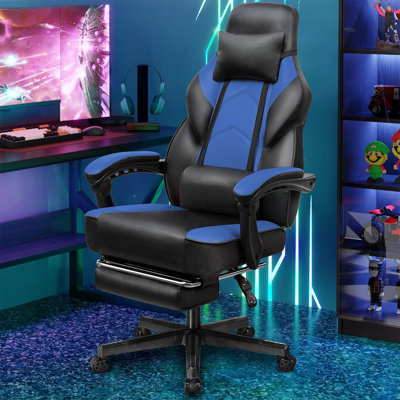 Ergonomic Gaming Chair with Footrest and Lumbar Support by Inbox Zero