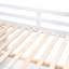 Lit mezzanine avec tablettes, bureau, blanc pour une chambre confortable, bureau