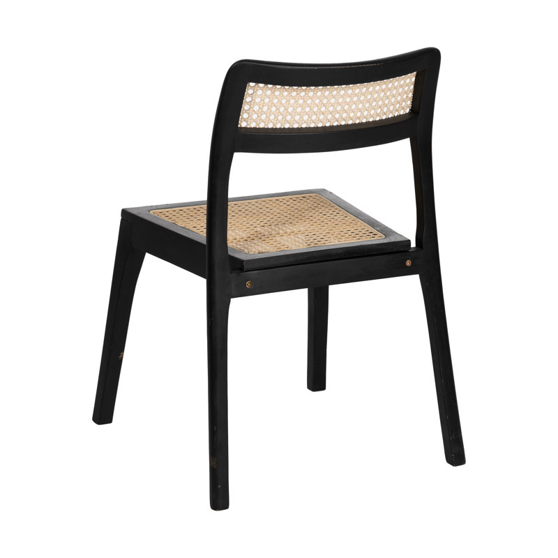Allmar 44.5cm H Stacking Side Chair, Black