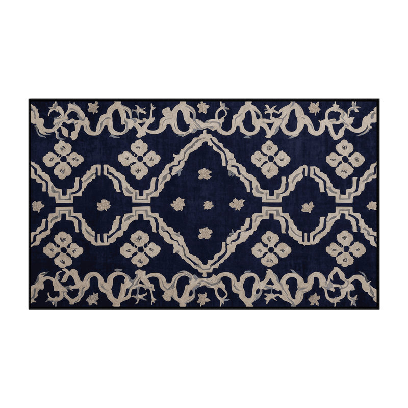 Tapis gris lavable à la machine, Rectangle 6 pi x 9 pi