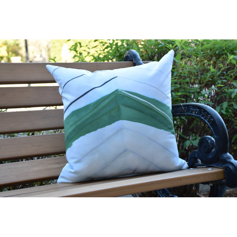 Nantucket Outdoor Reversible Throw Pillow, Green, 20" x 20"