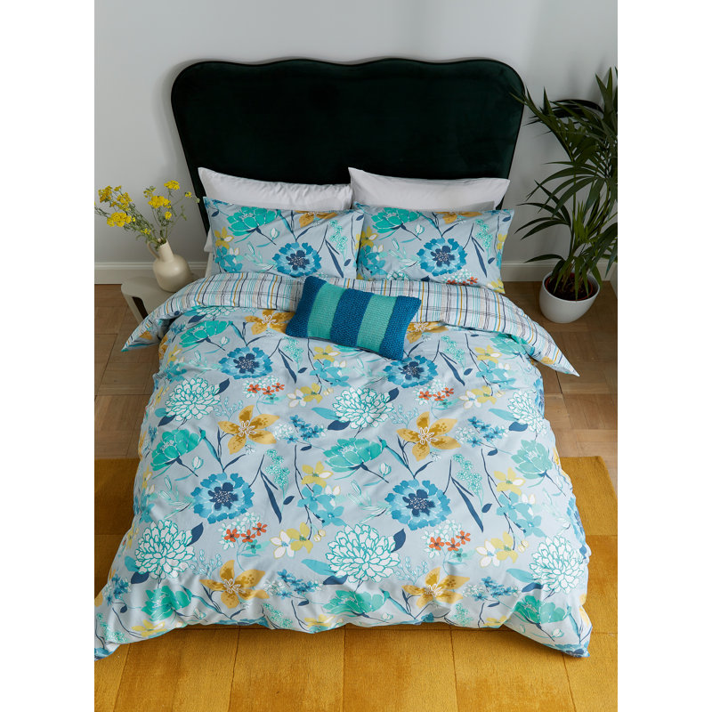 Bella Cotton Duvet Cover Set, Double Duvet Cover + 2 Pillowcases