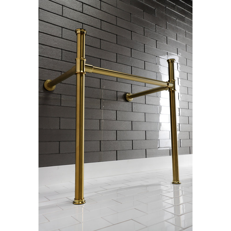 Kingston Brass Fauceture Stainless Steel Console Sink Legs, Brushed Brass
