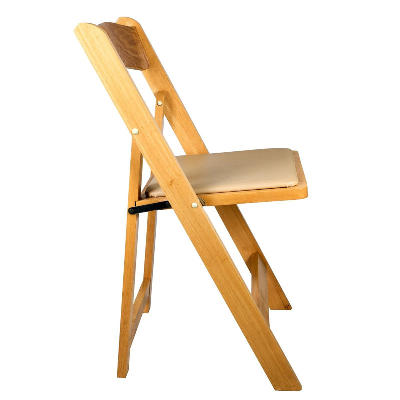 ToughWood Folding Chair with Cushion by Chivari, Natural