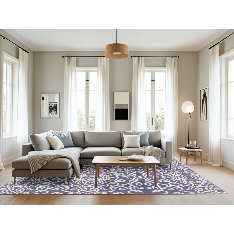 Tapis abstrait moderne 3589, Rectangle 8 pi x 10 pi