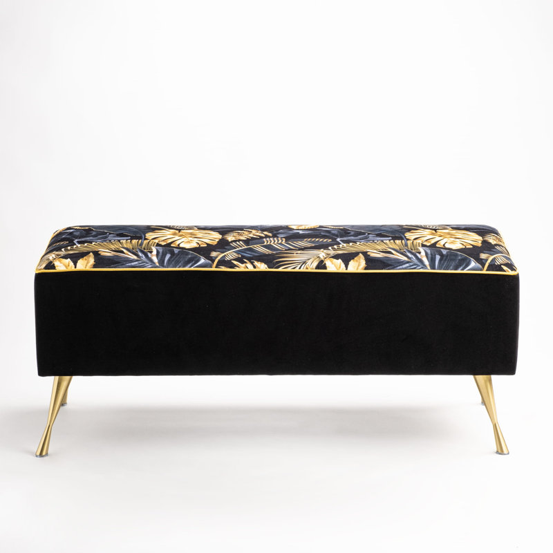 Lokey Velvet Upholstered Bench, H40 x W140 x D30cm