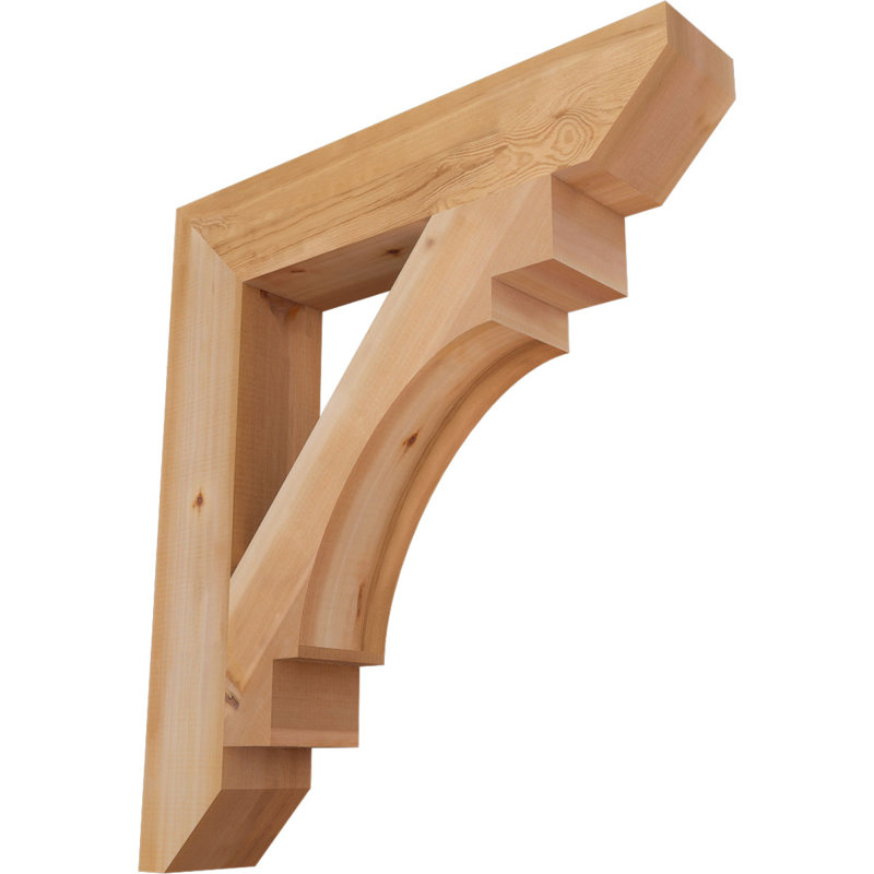 H 5.5'' W D Wood Bracket / Corbel, 36" H x 5.5" W x 32" D, Western Red Cedar