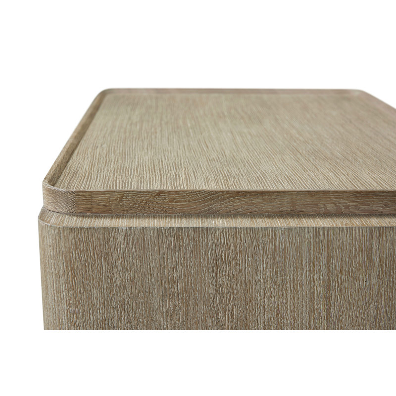 Repose 3 - Drawer Solid Wood Nightstand, Gray Oak