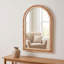 Miroir mural 20 po x 30 po avec cadre en bois massif perlé sculpté à la main