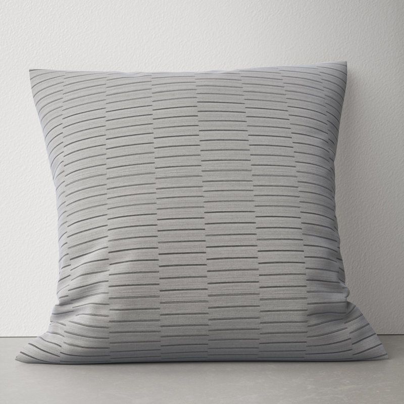 Retha Indoor/Outdoor Throw Pillow, 16" H x 16" W x 4" D, Light Gray
