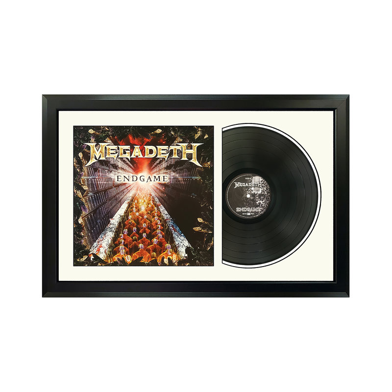 Disque encadré Megadeth "Endgame" avec passe-partout blanc, Blanc
