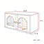 Armoire murale à porte en verre, armoire murale flottante avec tablettes réglables, rangement polyvalent pour la cuisine, la salle de bain et le salon