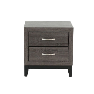 Wooden Nightstand With 2 Drawers