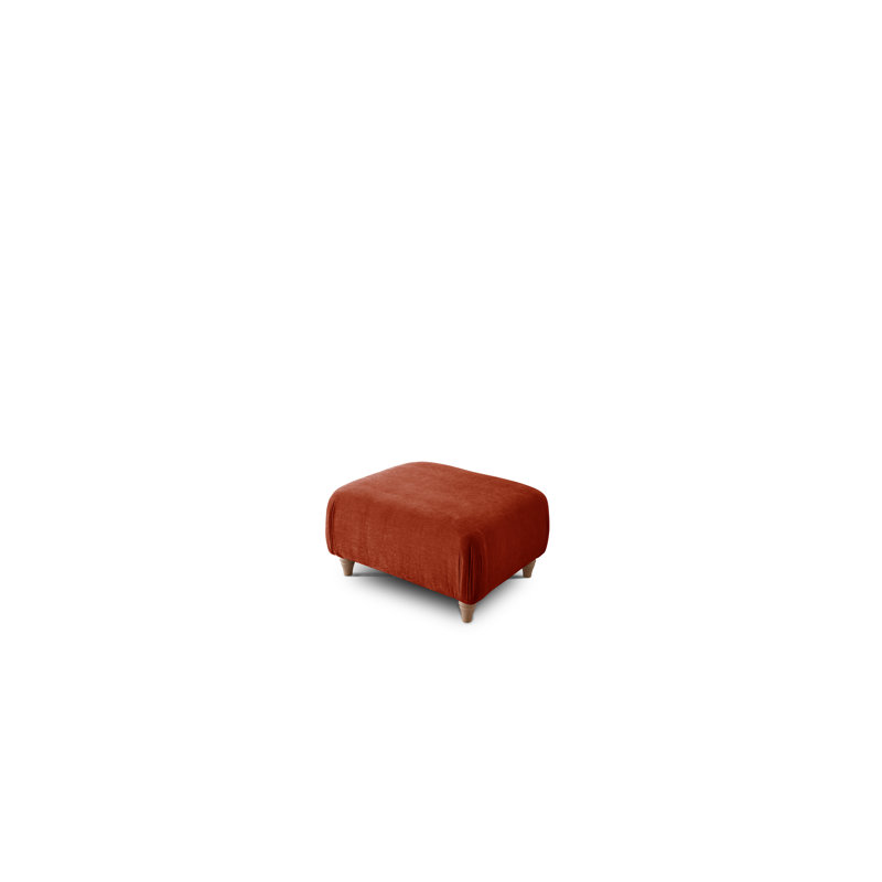 Charlotte-Ann Soft Touch Square Footstool, Apricot