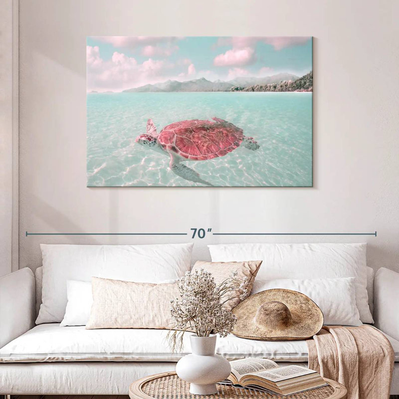Brampt Sunbathing Turtle, 30" H x 45" W