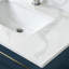 Comptoir de salle de bain en quartz blanc 31 po, lavabo central encastré simple, 4 dosserets hauts, 1 trou de robinet pré-percé, chaleur et teinture, idéal pour la salle de bain supérieure