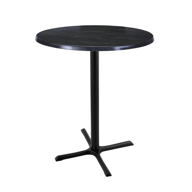 Holland Bar Stool 42" Tall, Indoor/Outdoor Table, 30" L x 30" W, Black Steel
