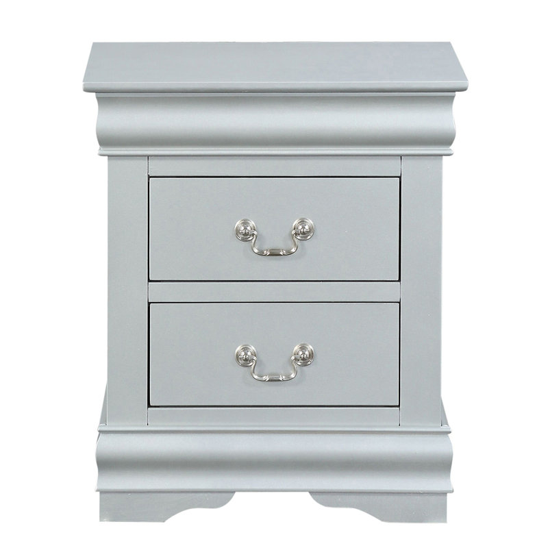 Table de chevet 2 tiroirs Platinum