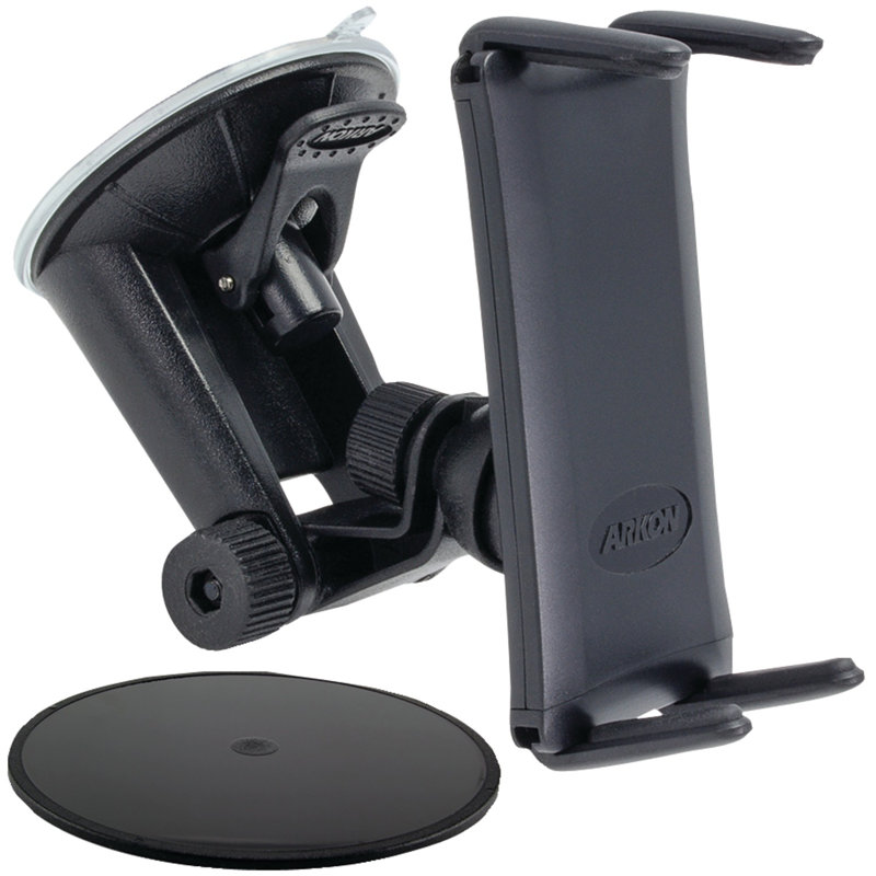 Black Adjustable Windshield/Dashboard Mount for Smartphones and Tablets