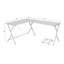 L-Shaped Computer Desk With Spacious Corner Design And Sturdy X-Frame Base-2067979137