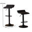 Paire de tabourets de bar pivotants en cuir reconstitué noir - hauteur réglable pour une utilisation confortable 2 avec espaces polyvalents