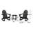 Vineyard 3-Piece Adirondack Rocking Chair Set with South Beach 18" Side Table-68602988