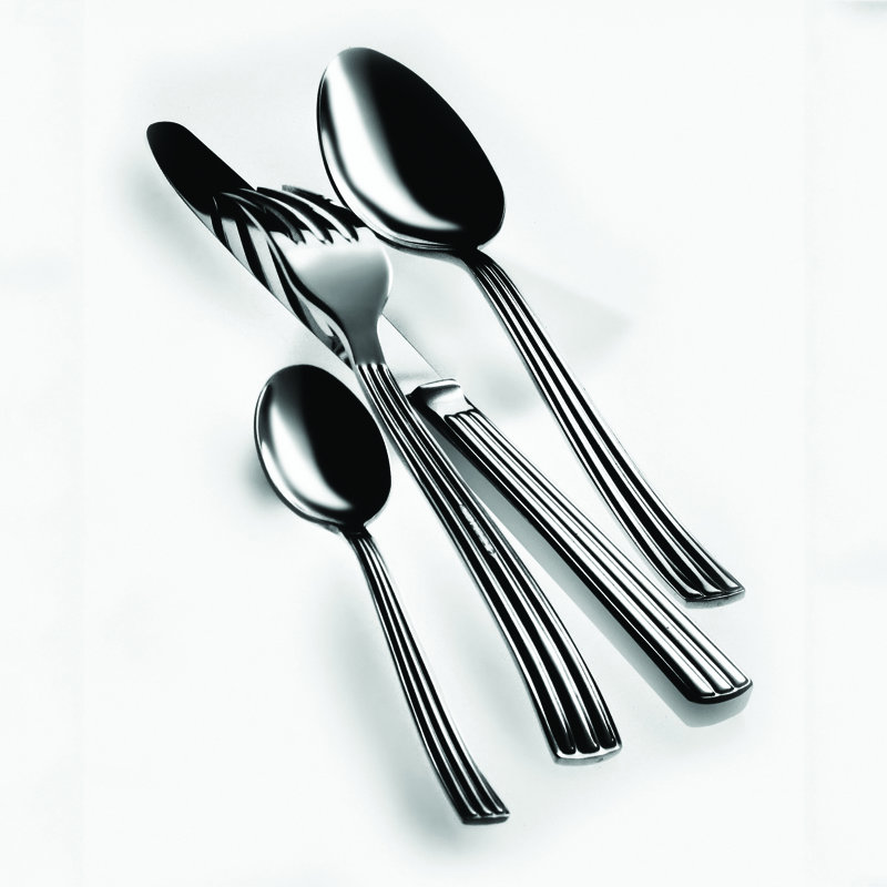 Sole Polished Stainless Steel 5-Piece Flatware Set