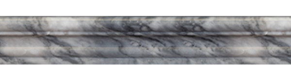 Bardiglio 2" x 12" Marble Polished Marble Chair Rail Tile Trim