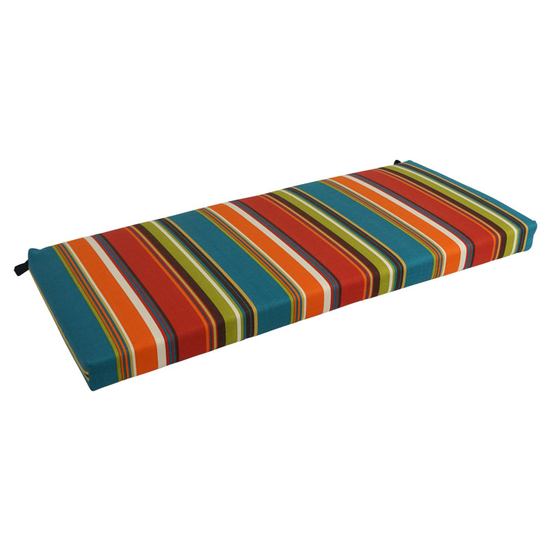 Outdoor 3'' Bench Seat Cushion, 42" W x 19" D, Red/Blue