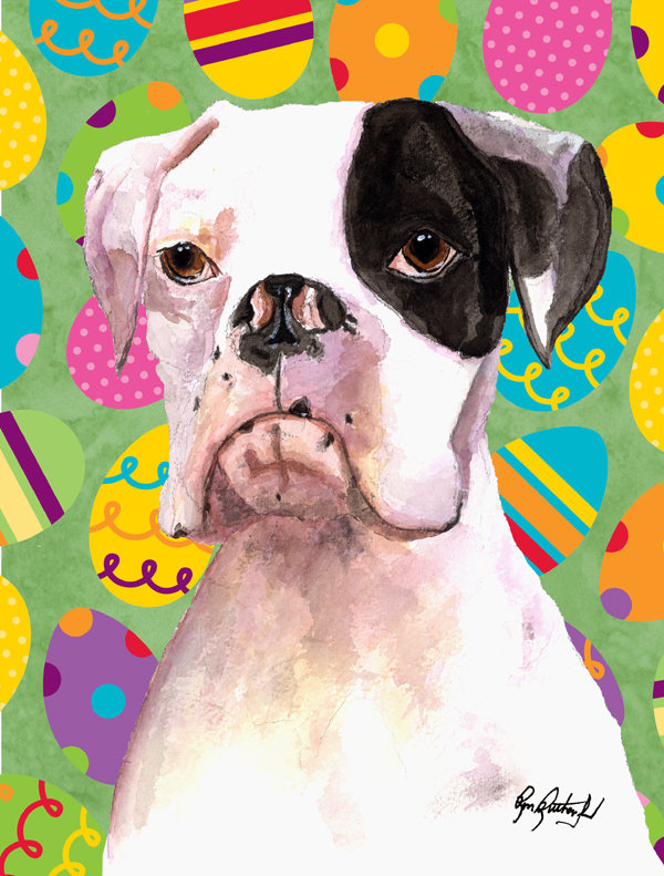 Drapeau de jardin Atara, Boxer (blanc)