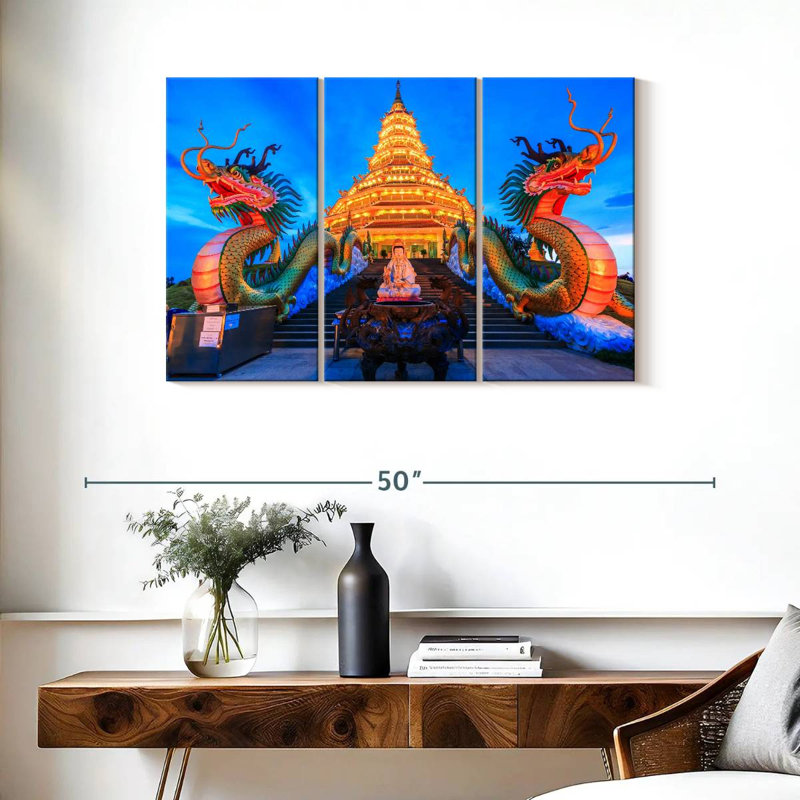 Temple chinois Adella, Wat Hyua, H 24 po x l 38 po