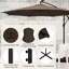 Parasol en porte-à-faux 10 po Caillo-86792627