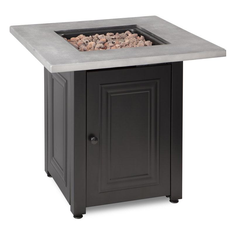 Wakefield Black and Grey Steel Gas Fire Pit Table