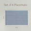 over&back Woven Frayed Chambray Placemats, Set of 4-101293261