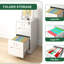 Classeur vertical verrouillé à 2 tiroirs, format A4 / Légal / Lettre, pour bureau, acier blanc et armoire sécurisée en métal avec serrure pour bureau, format Légal / Blanc A4, grande capacité, organisation facile, sécurité, --576842528