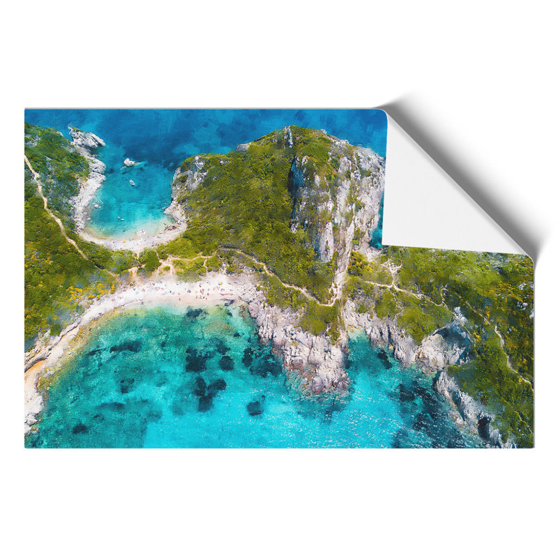 Island Paradise In Corfu Greece - No Frame Print, 21cm H x 30cm W x 0.1cm D