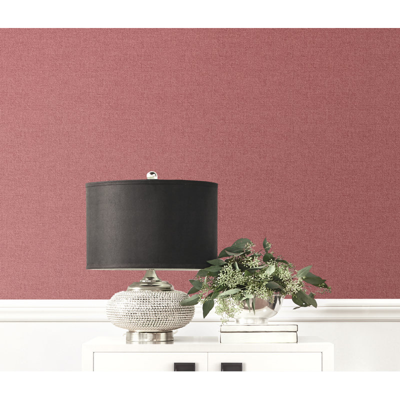 Aurra 10.05m x 53cm Textured Metallic Finish Wallpaper Roll, Dark Pink