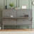 Grey Queen Murphy Cabinet Bed with USB Ports and Shelves, Space-Saving Wood Wall Bed for Guest Room-2137416288-2137416301