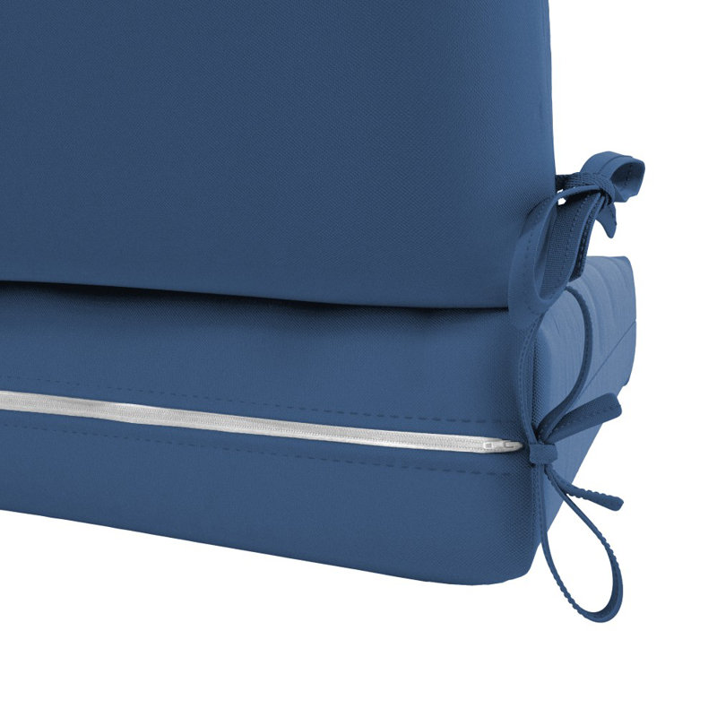 Dining Chair Cushion, 20" X 40" X 3.5", Premium Memory Foam Core With Waterfall Edge, Sunbrella Fabric, Patio Cushion For Outdoor Dining Chairs